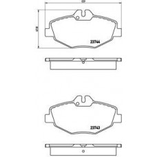 Τακάκια Σετ MERCEDES E CLASS 2002 - 2006 ( W211 ) BREMBO P 50 049