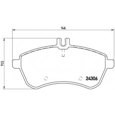 Τακάκια Σετ MERCEDES C CLASS 2007 - 2011 ( W204 ) BREMBO P 50 070