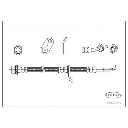 Μαρκούτσια Φρενων TOYOTA AVENSIS 2000 - 2003 ( T220 ) CORTECO 19033057