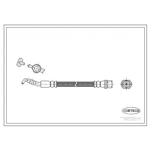 Μαρκούτσια Φρενων TOYOTA COROLLA 2002 - 2004 ( E120 ) CORTECO 19033077