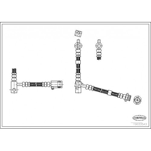 Μαρκούτσια Φρενων NISSAN PRIMERA 2002 - 2007 ( P12 ) CORTECO 19033543