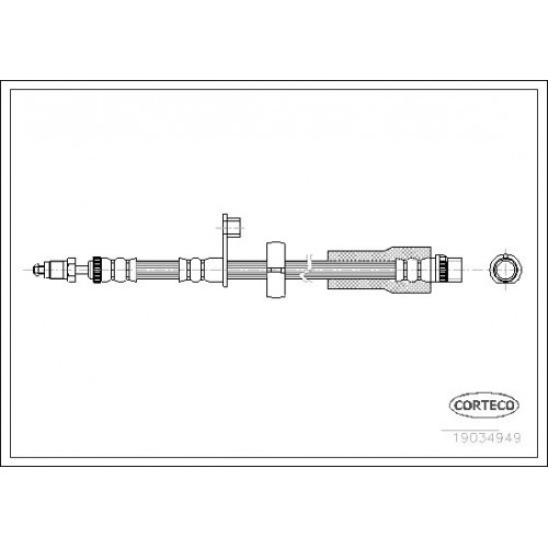 Μαρκούτσια Φρενων PEUGEOT 207 2006 - 2009 CORTECO 19034949 Μαρκούτσια Φρενων PEUGEOT 207 2006 - 2009 CORTECO 19034949