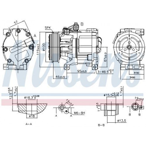 Συμπιεστής A/C (Κομπρέσορας) FIAT STILO 2001 - 2006 ( 192 ) DENSO 5A7875000