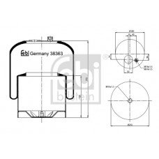 Πνευματική ανάρτηση VW NEW BEETLE 2005 - 2011 ( 9C1 ) FEBI BILSTEIN 38363