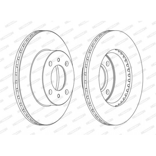 Δισκόπλακες MITSUBISHI LANCER 1992 - 1995 ( CB ) FERODO DDF1005C