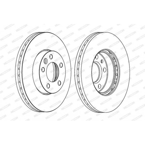 Δισκόπλακες VW TOUAREG 2003 - 2007 ( 7L ) FERODO DDF1253C-1