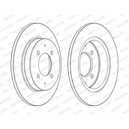 Δισκόπλακες MITSUBISHI COLT 2005 - 2008 ( CZ ) FERODO DDF1622C