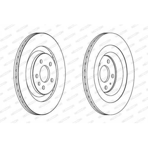 Δισκόπλακες AUDI A4 2008 - 2011 ( 8K ) FERODO DDF1667C