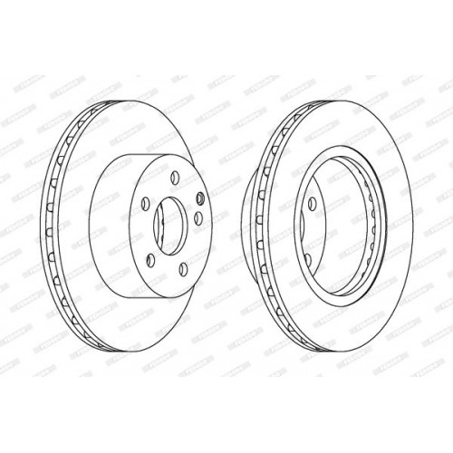 Δισκόπλακες MERCEDES C CLASS 2007 - 2011 ( W204 ) FERODO DDF1688C