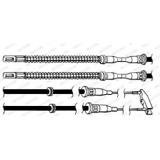 Ντίζες Χειροφρένου OPEL KADETT 1984 - 1994 ( E ) FERODO FHB432103