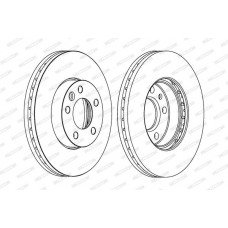 Δισκόπλακες VW TOUAREG 2003 - 2007 ( 7L ) FERODO DDF1253C-1