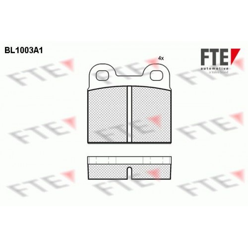 Τακάκια Σετ PORSCHE 911 1963 - 1968 ( A Series ) FTE BL1003A1 Τακάκια Σετ PORSCHE 911 1963 - 1968 ( A Series ) FTE BL1003A1