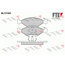 Τακάκια Σετ FORD ESCORT 1986 - 1990 MK4 FTE BL1114A1