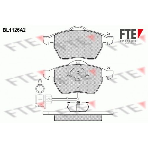 Τακάκια Σετ AUDI 100 1991 - 1995 ( 4A ) ( C4 ) FTE BL1126A2 Τακάκια Σετ AUDI 100 1991 - 1995 ( 4A ) ( C4 ) FTE BL1126A2