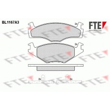 Τακάκια Σετ VW GOLF 1984 - 1992 ( Mk2 ) FTE BL1167A3