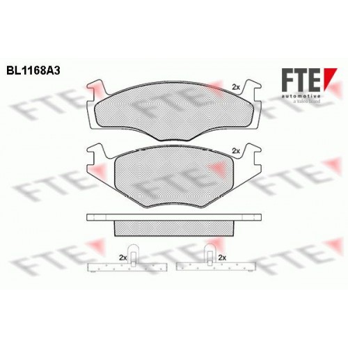 Τακάκια Σετ VW POLO 1982 - 1990 ( 86C - 80 ) FTE BL1168A3 Τακάκια Σετ VW POLO 1982 - 1990 ( 86C - 80 ) FTE BL1168A3