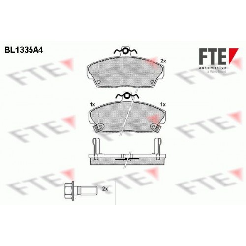 Τακάκια Σετ HONDA CIVIC 2001 - 2004 ( EP / S / U / V / M ) FTE BL1335A4 Τακάκια Σετ HONDA CIVIC 2001 - 2004 ( EP / S / U / V / M ) FTE BL1335A4