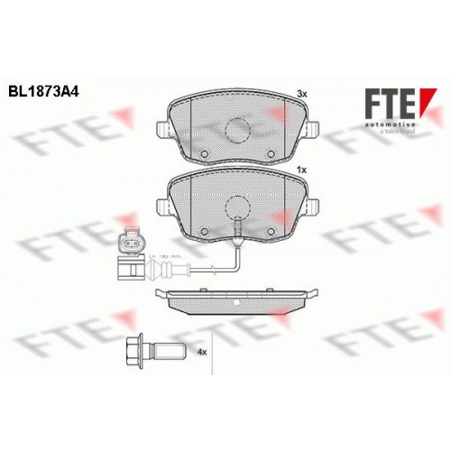 Τακάκια Σετ VW POLO 2002 - 2005 ( 9N ) FTE BL1873A4 Τακάκια Σετ VW POLO 2002 - 2005 ( 9N ) FTE BL1873A4