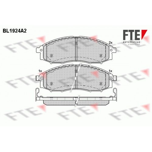 Τακάκια Σετ NISSAN D22 1998 - 2001 FTE BL1924A2 Τακάκια Σετ NISSAN D22 1998 - 2001 FTE BL1924A2