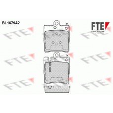 Τακάκια Σετ MERCEDES C CLASS 2000 - 2003 ( W203 ) FTE BL1679A2