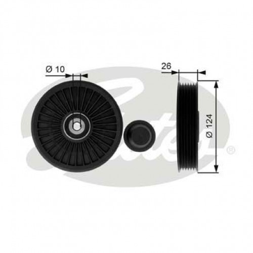 Τροχαλία παρέκκλισης & ενδιάμεσος τροχός VOLVO S40 1995 - 2000 ( VS ) GATES T36216 Τροχαλία παρέκκλισης & ενδιάμεσος τροχός VOLVO S40 1995 - 2000 ( VS ) GATES T36216