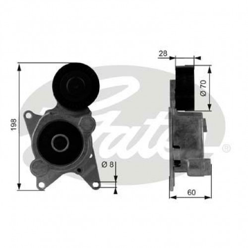 Τεντωτήρας TOYOTA AVENSIS 2003 - 2006 ( T250 ) GATES T38435 Τεντωτήρας TOYOTA AVENSIS 2003 - 2006 ( T250 ) GATES T38435