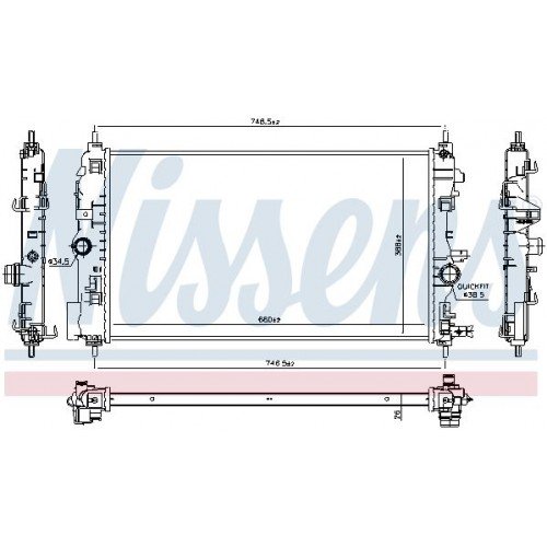 Ψυγείο νερού/εξαρτήματα OPEL ASTRA 2010 - 2013 ( J ) GM 630763