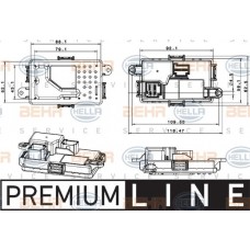 Ανεμιστήρας Καλοριφέρ Εσω MERCEDES C CLASS 2007 - 2011 ( W204 ) HELLA 5HL 351 321-651