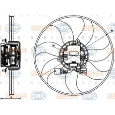 Βεντιλατέρ A/C VW GOLF 2004 - 2008 ( Mk5 ) HELLA 8EW 351 040-071