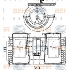 Ανεμιστήρας Καλοριφέρ Εσω HELLA 8
