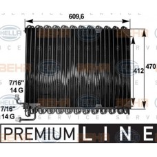 Ψυγείο A/C (Εξωτερικό) BMW 5 Series 1981 - 1987 ( E28 ) HELLA 8