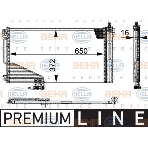 Ψυγείο A/C (Εξωτερικό) MERCEDES C CLASS 2000 - 2003 ( W203 ) HELLA 8FC 351 301-351