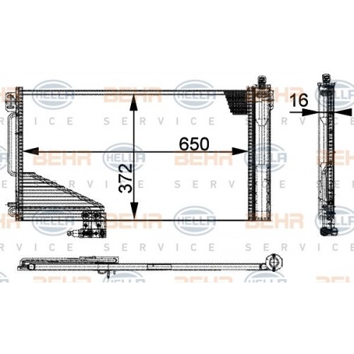 Ψυγείο A/C (Εξωτερικό) MERCEDES C CLASS 2000 - 2003 ( W203 ) HELLA 8FC 351 301-354