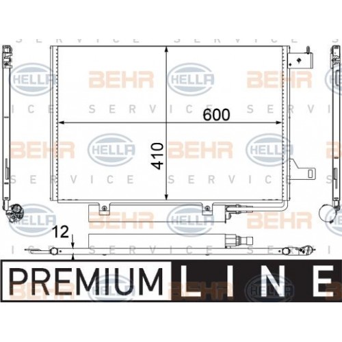 Ψυγείο A/C (Εξωτερικό) MERCEDES A CLASS 2004 - 2008 ( W169 ) HELLA 8FC 351 301-681