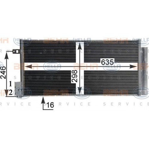 Ψυγείο A/C (Εξωτερικό) OPEL CORSA 2006 - 2011 ( D ) HELLA 8FC 351 304-724