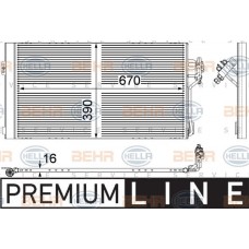Ψυγείο A/C (Εξωτερικό) MERCEDES VIANO 2004 - 2010 ( W639 ) HELLA 8FC 351 343-011