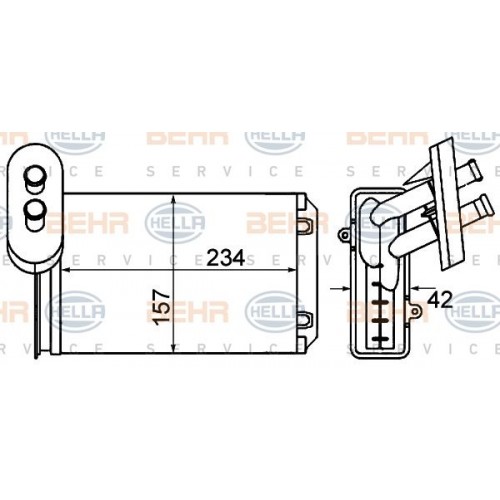 Ψυγείο Καλοριφέρ VW NEW BEETLE 2005 - 2011 ( 9C1 ) HELLA 8FH 351 001-611