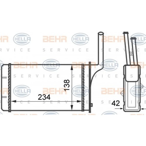 Ψυγείο Καλοριφέρ PEUGEOT 106 1992 - 1995 HELLA 8FH 351 024-461 Ψυγείο Καλοριφέρ PEUGEOT 106 1992 - 1995 HELLA 8FH 351 024-461