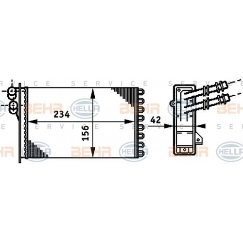 Ψυγείο Καλοριφέρ VW NEW BEETLE 2005 - 2011 ( 9C1 ) HELLA 8FH 351 311-021