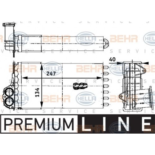 Ψυγείο Καλοριφέρ PEUGEOT 206 2000 - 2008 ( CC ) HELLA 8FH 351 311-341