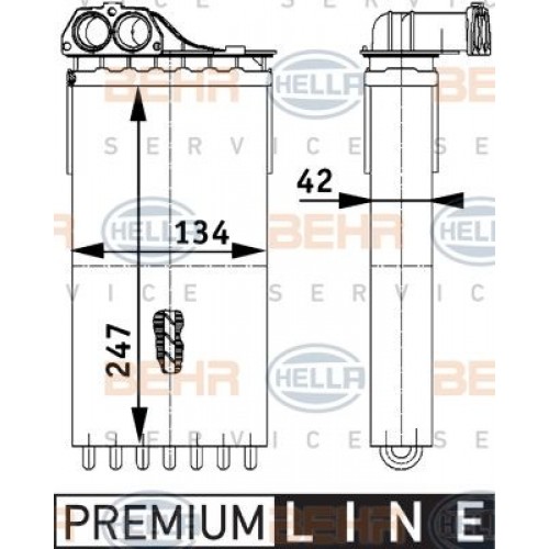 Ψυγείο Καλοριφέρ PEUGEOT 307 2001 - 2005 ( 3A ) ( 3C ) HELLA 8FH 351 312-131 Ψυγείο Καλοριφέρ PEUGEOT 307 2001 - 2005 ( 3A ) ( 3C ) HELLA 8FH 351 312-131