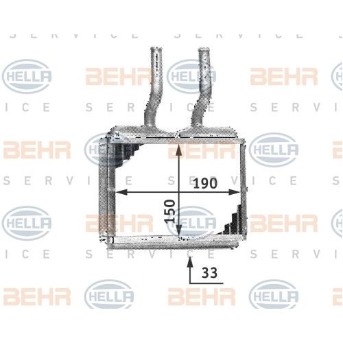 Ψυγείο Καλοριφέρ OPEL CORSA 1993 - 2000 ( B ) HELLA 8FH 351 313-021 Ψυγείο Καλοριφέρ OPEL CORSA 1993 - 2000 ( B ) HELLA 8FH 351 313-021