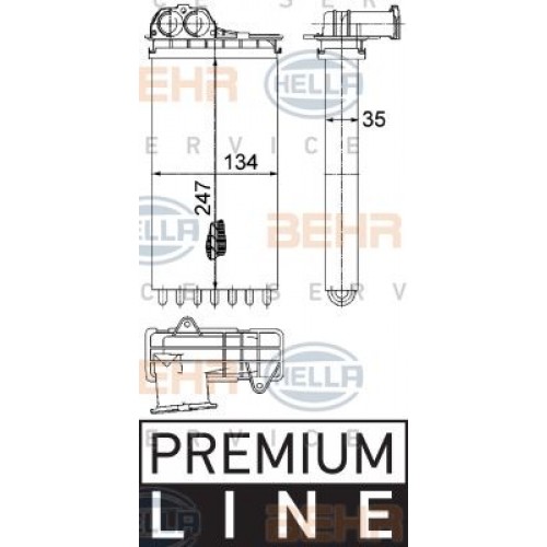 Ψυγείο Καλοριφέρ PEUGEOT 206 2000 - 2008 ( CC ) HELLA 8FH 351 315-561 Ψυγείο Καλοριφέρ PEUGEOT 206 2000 - 2008 ( CC ) HELLA 8FH 351 315-561