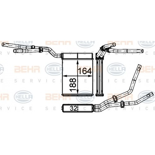 Ψυγείο Καλοριφέρ FORD FOCUS 2004 - 2008 (MK2A) HELLA 8FH 351 315-634 Ψυγείο Καλοριφέρ FORD FOCUS 2004 - 2008 (MK2A) HELLA 8FH 351 315-634