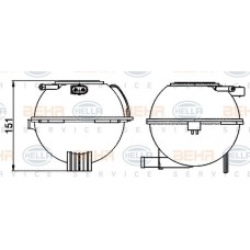 Δοχείο Διαστολής Νερού BMW Z4 2009 - 2012 ( E89 ) HELLA 8MA 376 702-474
