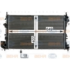 Ψυγείο Νερού OPEL VECTRA 2002 - 2005 ( C ) HELLA 8MK 376 700-664