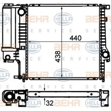 Ψυγείο Νερού BMW Z3 1996 - 2003 ( E36/8 ) HELLA 8MK 376 713-124