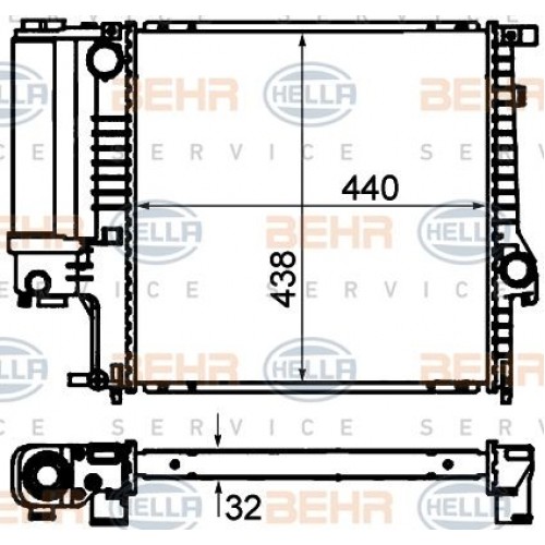 Ψυγείο Νερού BMW Z3 1996 - 2003 ( E36/8 ) HELLA 8MK 376 713-124