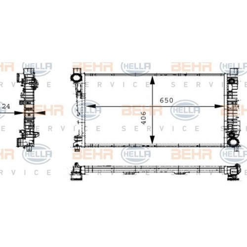 Ψυγείο Νερού MERCEDES C CLASS 2000 - 2003 ( W203 ) HELLA 8MK 376 714-334