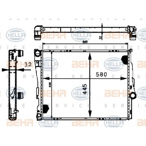 Ψυγείο Νερού BMW Z4 2003 - 2005 ( E85 ) HELLA 8MK 376 716-244